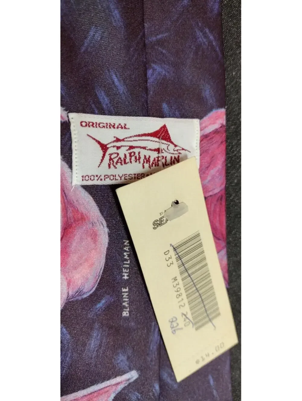 Ralph Marlin Tie PIG 1989 Vintage 80s Pigs All Over New With Tags vtg SEARS USA